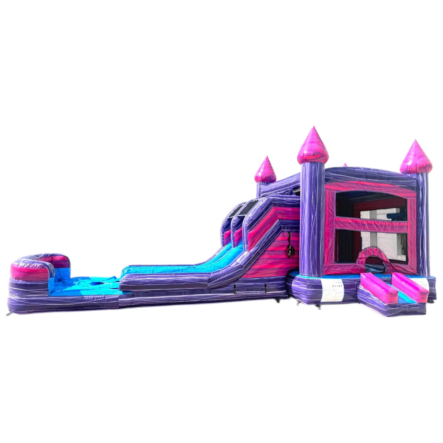 Purple Palace Splash & Save Dual Lane Inflatable Combo (Wet/Dry) - BounceWave Inflatable Sales