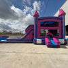 Purple Palace Splash & Save Dual Lane Inflatable Combo (Wet/Dry) - BounceWave Inflatable Sales