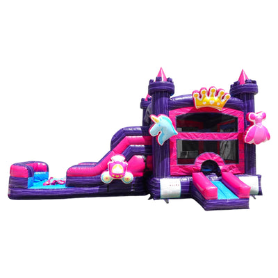 Purple Palace Swappable Commercial Inflatable Combo (Wet/Dry) - BounceWave Inflatable Sales