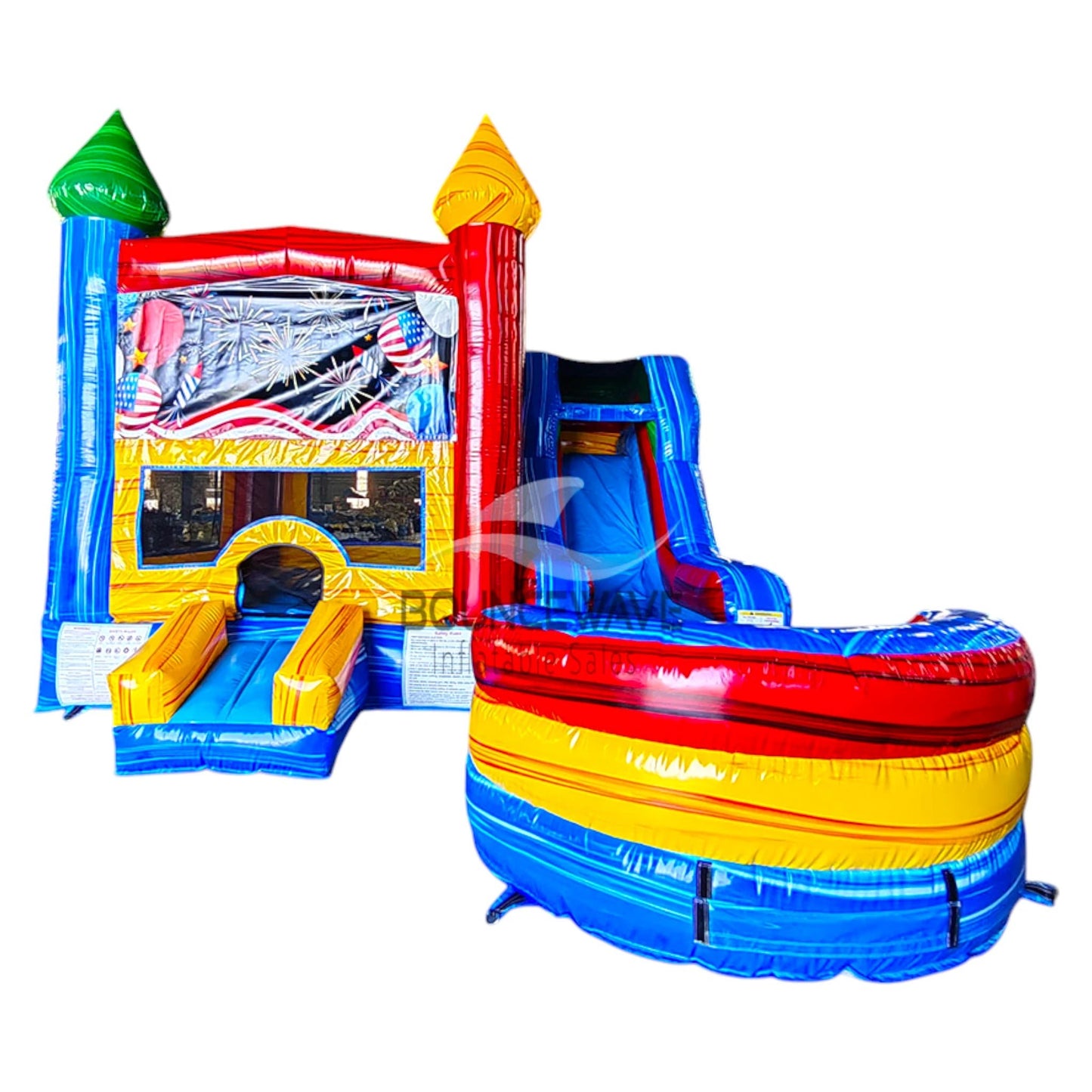 Seasonal Sampler Commercial Right Side Inflatable Combo (Wet/Dry) - BounceWave Inflatable Sales