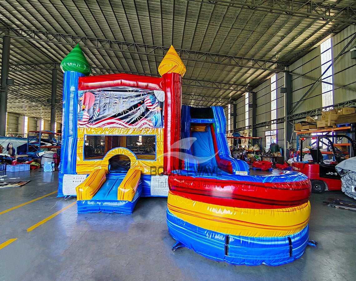 Seasonal Sampler Commercial Right Side Inflatable Combo (Wet/Dry) - BounceWave Inflatable Sales