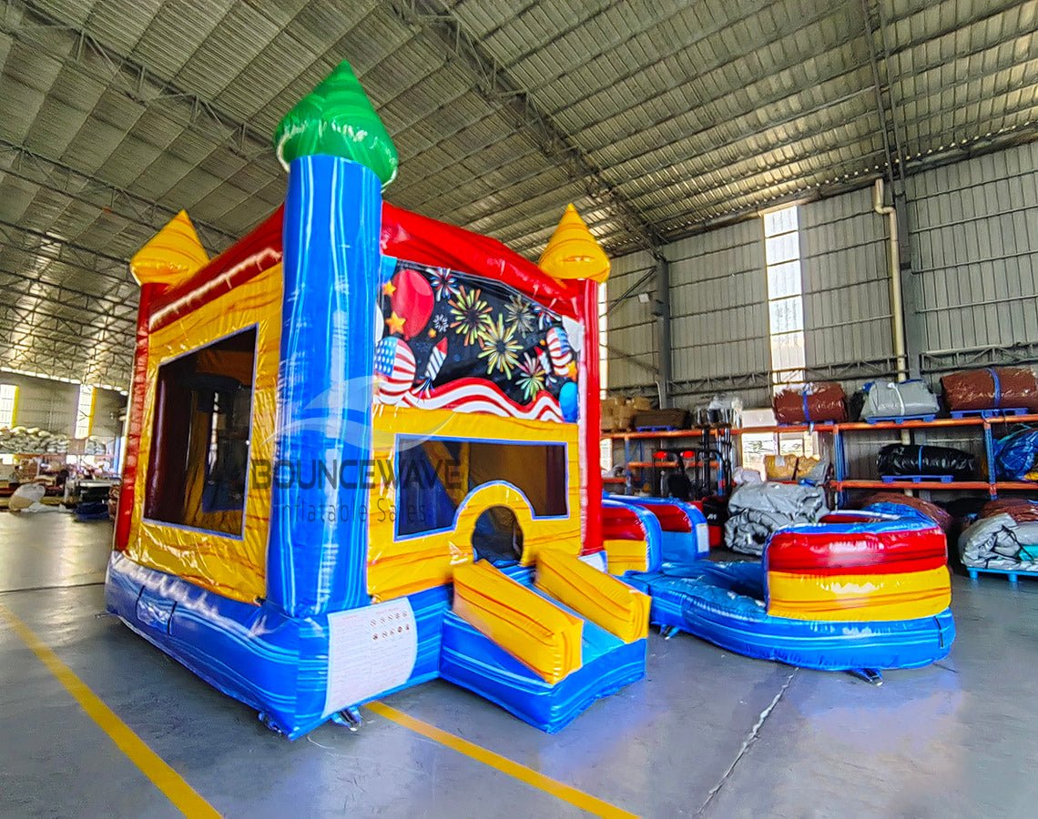 Seasonal Sampler Commercial Right Side Inflatable Combo (Wet/Dry) - BounceWave Inflatable Sales