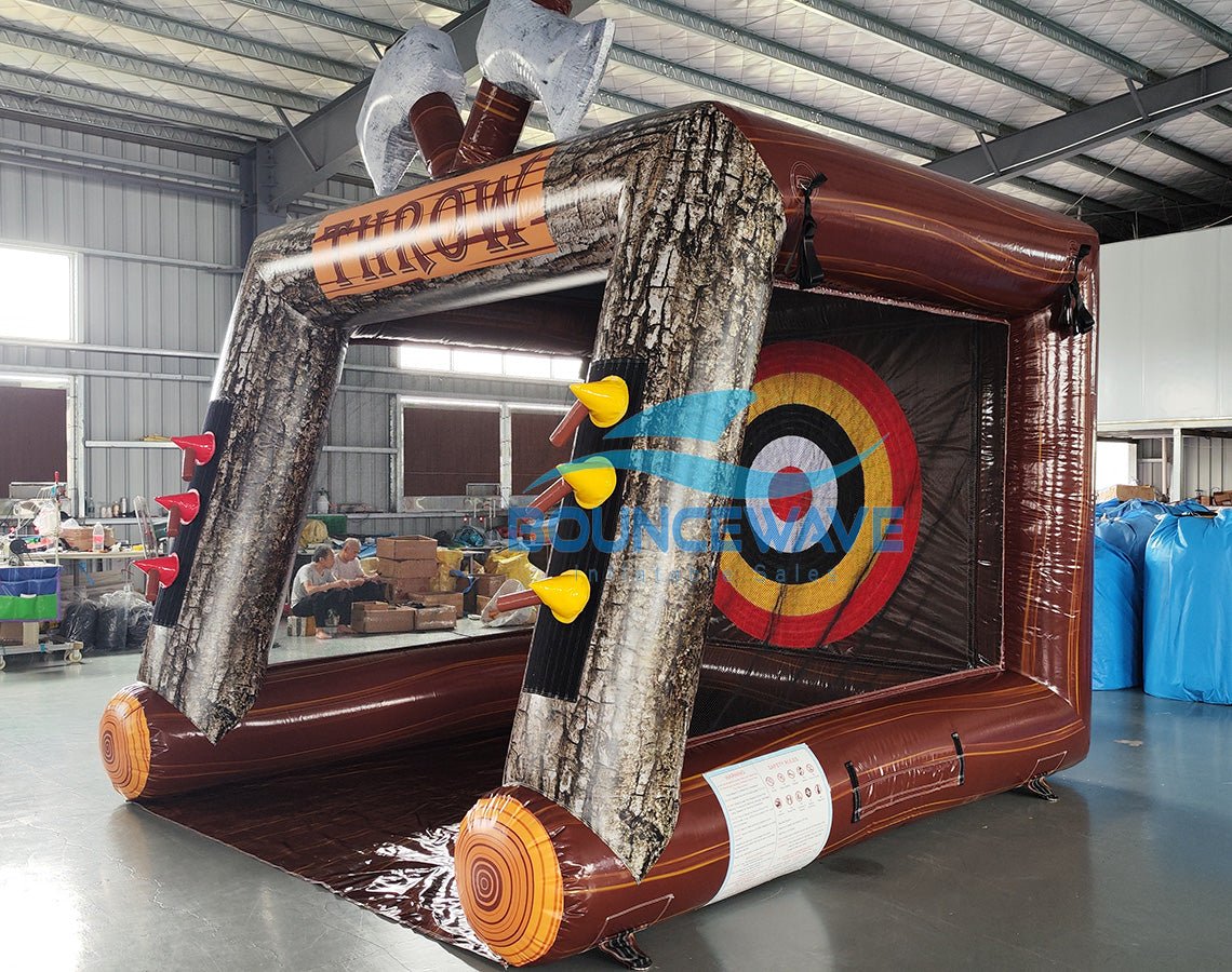 Single Axe Throw Commercial Interactive Inflatable Game - BounceWave Inflatable Sales