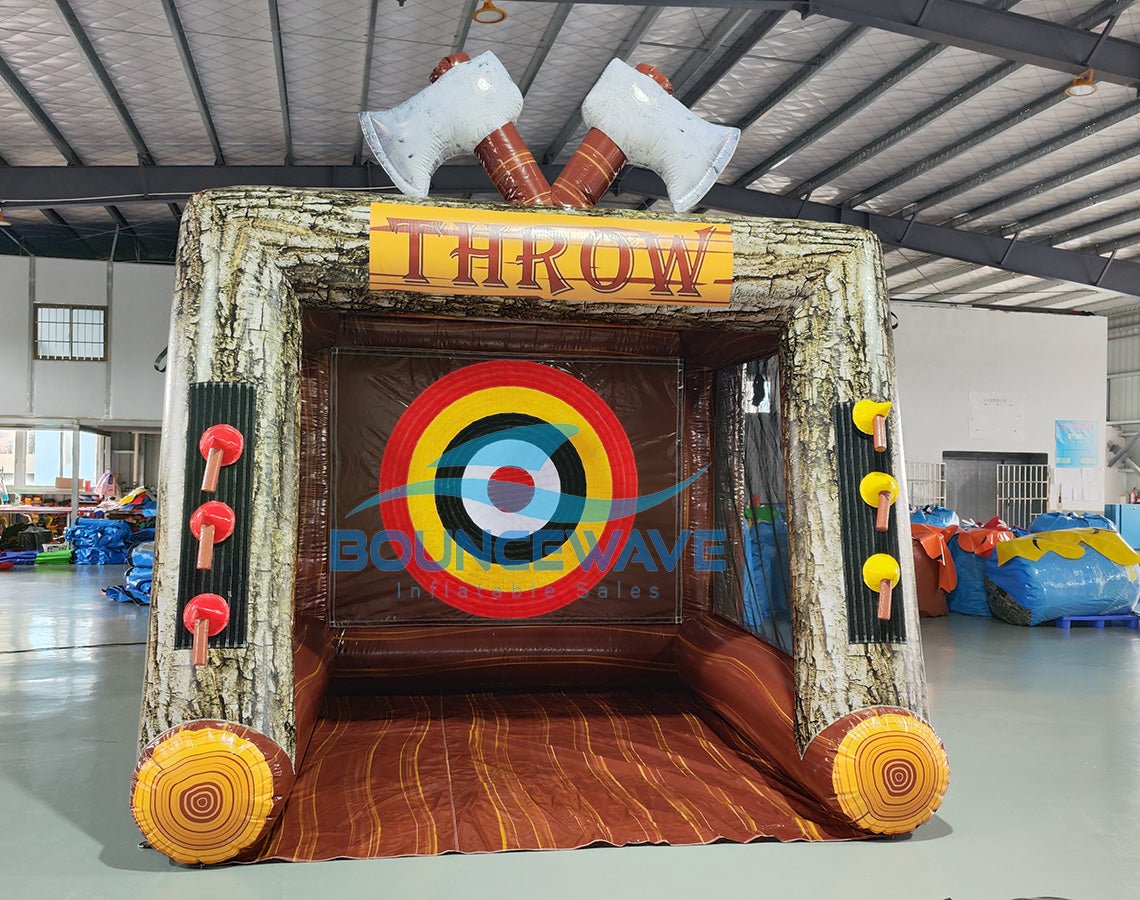 Single Axe Throw Commercial Interactive Inflatable Game - BounceWave Inflatable Sales