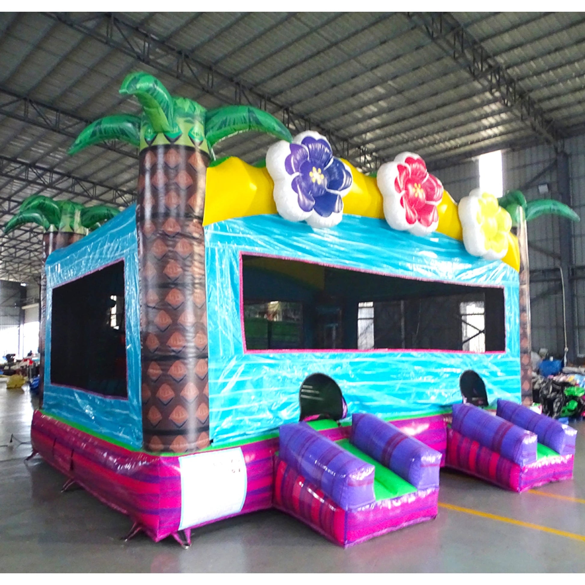 Summer Luau XL Commercial Grade Bounce House - BounceWave Inflatable Sales