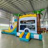 Surf's Up Dual Lane Commercial Inflatable Combo (Wet/Dry) - BounceWave Inflatable Sales