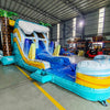 Surf's Up Dual Lane Commercial Inflatable Combo (Wet/Dry) - BounceWave Inflatable Sales