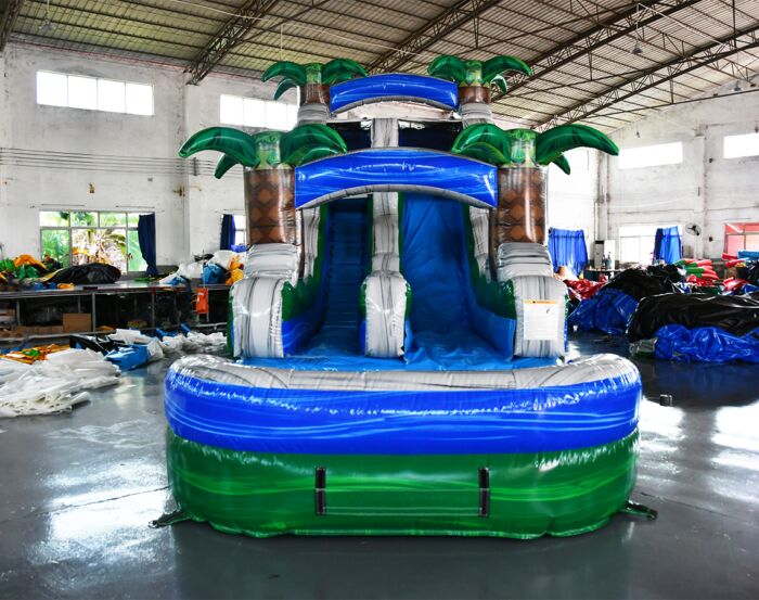 15ft single green gush 1 1140x900 » BounceWave Inflatable Sales