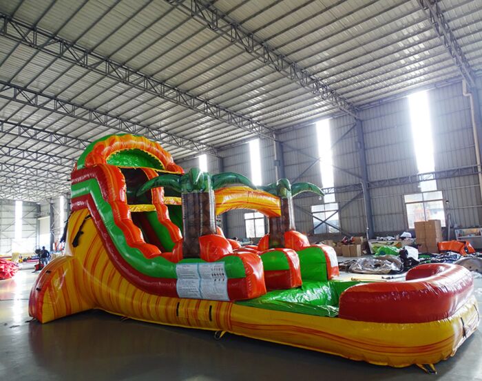 15' Tropical Inferno Single Lane Water Slide For Sale