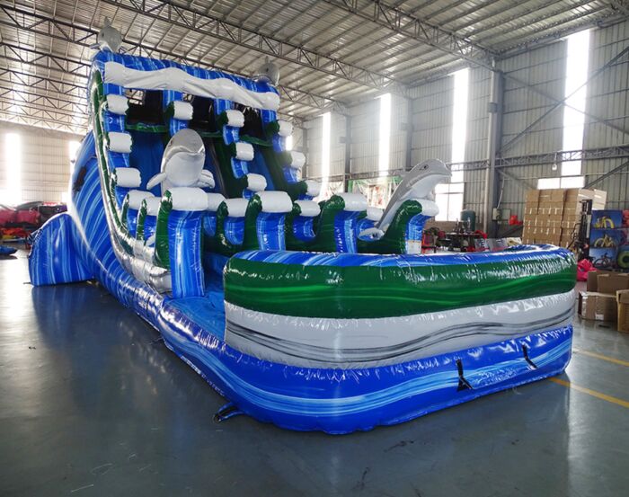 Dolphin Center Climb Water Slide For Sale