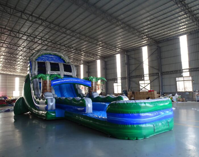 19ft green hybrid round top 1 1140x900 » BounceWave Inflatable Sales