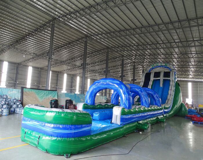 Green Gush 2-Piece Water Slide For Sale