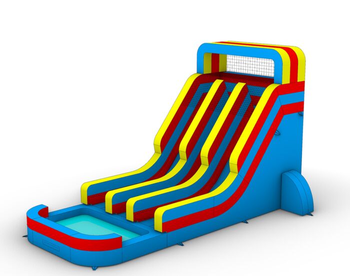 Primary Color Center Climb Water Slide For Sale