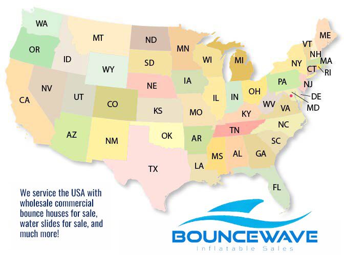 BounceWave commercial water slides for sale in the USA