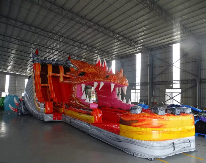 18' Dragons Breath 2-Piece Hybrid Water Slide For Sale