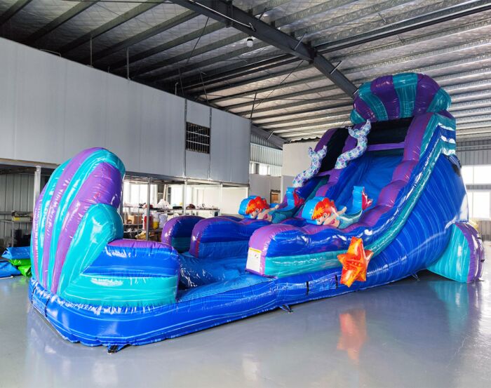 18ft single mermaid water slide 2022020737 3 » BounceWave Inflatable Sales