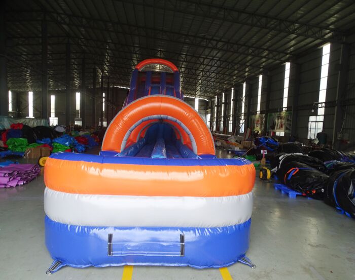 24 2 piece flat color blueorange 1 » BounceWave Inflatable Sales