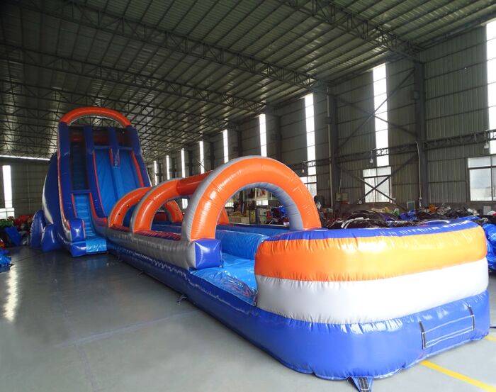 Blue/Orange Flat 2-Piece Water Slide For Sale