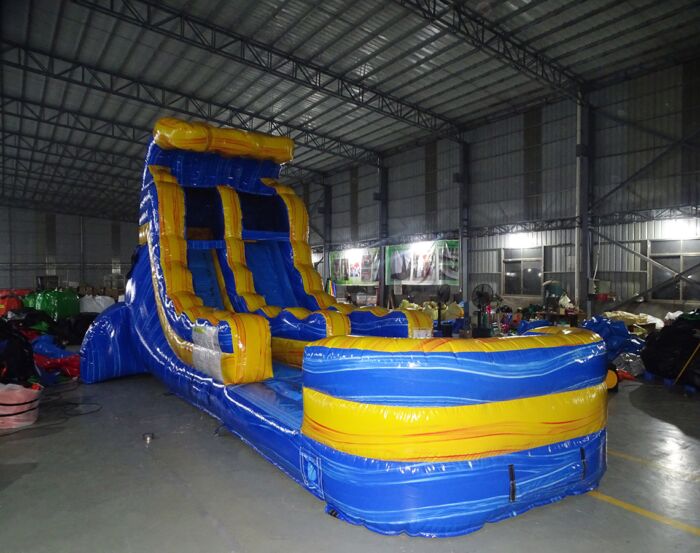 15' Fire and Ice Single Lane Water Slide For Sale
