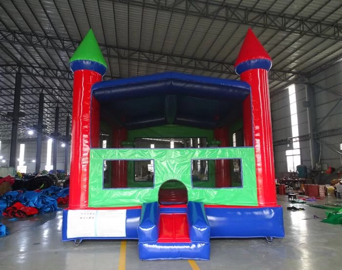 Blue green bounce house 202102098 1 » BounceWave Inflatable Sales
