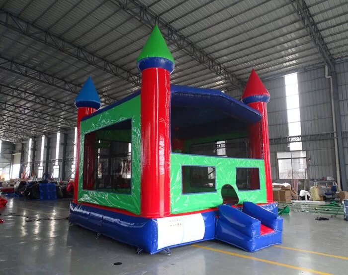 Blue green bounce house 202102098 2 » BounceWave Inflatable Sales