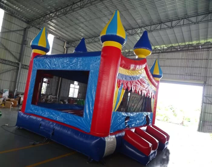 XL bounce house carnival with dual entrance 202109093 2 » BounceWave Inflatable Sales