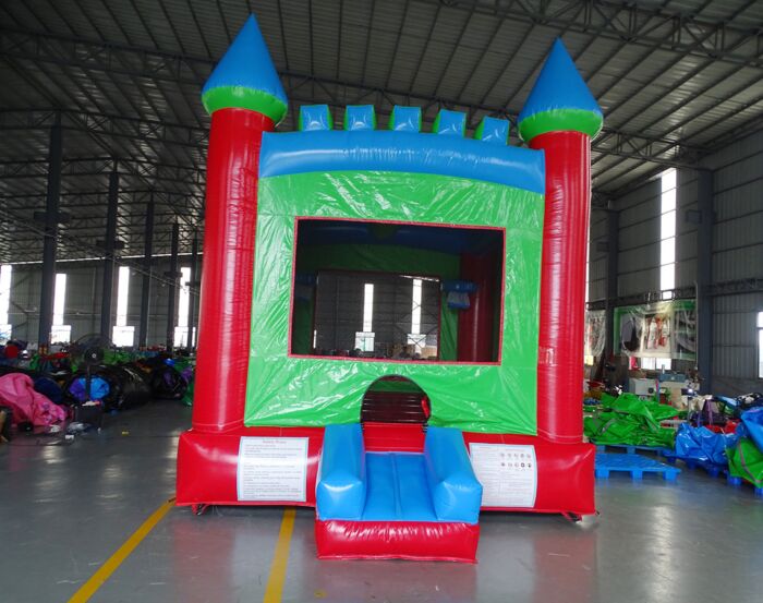 castle in red green blue 202109124 1 » BounceWave Inflatable Sales