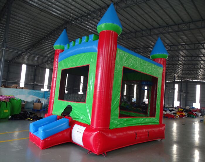 castle in red green blue 202109124 3 » BounceWave Inflatable Sales