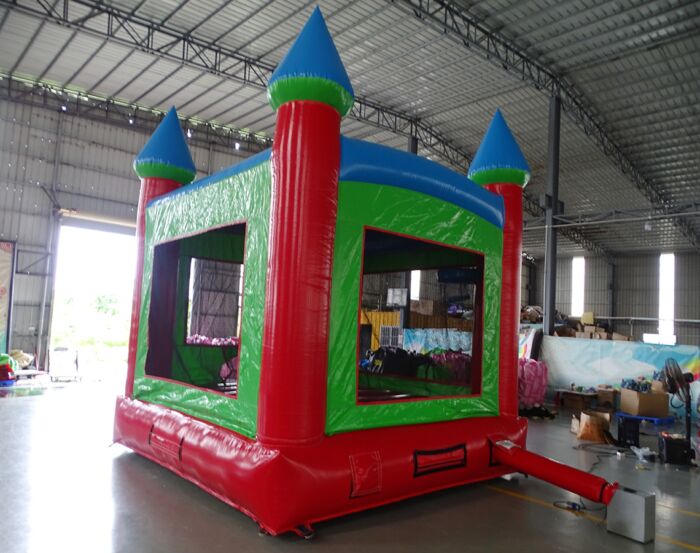 castle in red green blue 202109124 4 » BounceWave Inflatable Sales