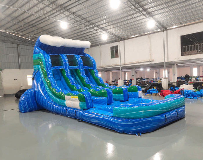 15' Tropical Wave Center Climb Water Slide For Sale
