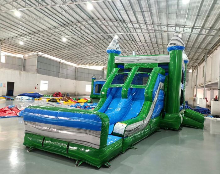 green gush castle top 7 in 1 2022020531 6 » BounceWave Inflatable Sales