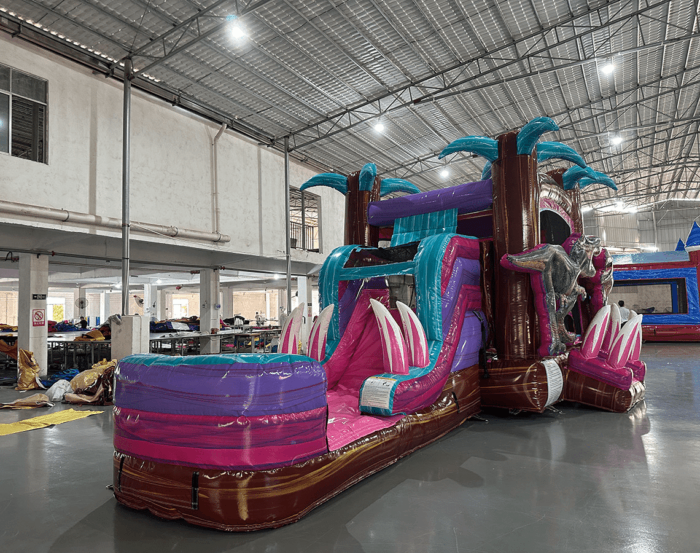 Pink Dino Breeze Lite For Sale 3 » BounceWave Inflatable Sales