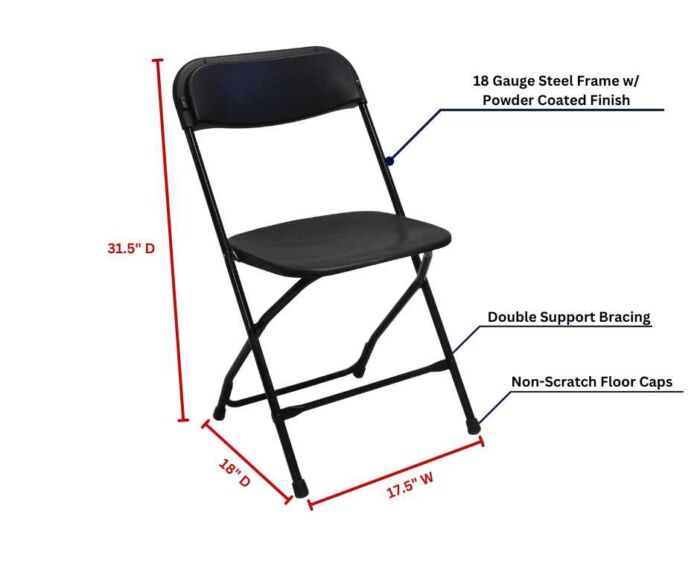 black folding chair » BounceWave Inflatable Sales