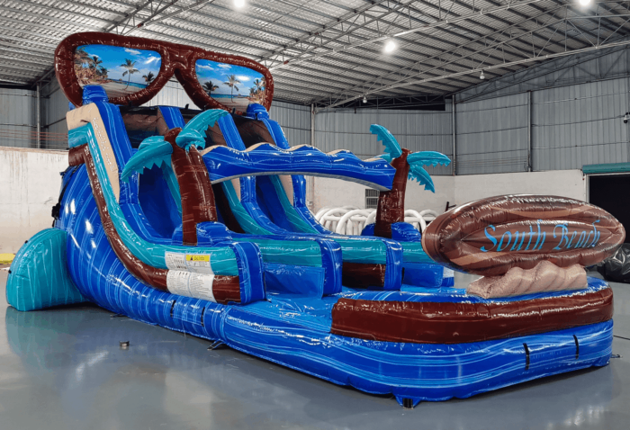 South Beach 15ft Center Climb Water Slide For Sale