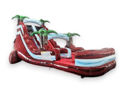 15′ Crimson Bay Single Lane Water Slide For Sale