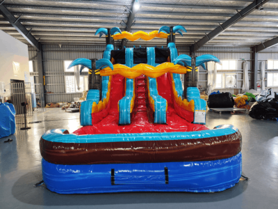 15' Tropic Shock Center Climb Water Slide For Sale