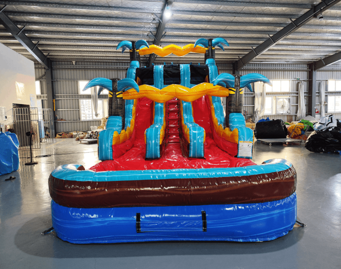 15' Tropic Shock Center Climb Water Slide For Sale