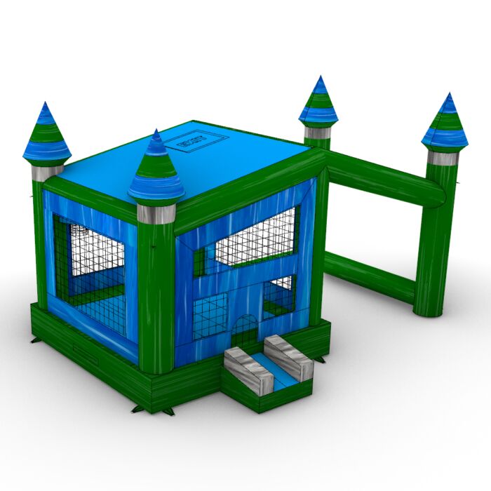 Green Gush Canopy Bounce House For Sale 1