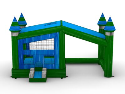 Green Gush Canopy Bounce House For Sale