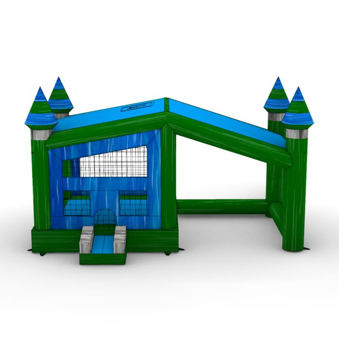 Green Gush Canopy Bounce House For Sale