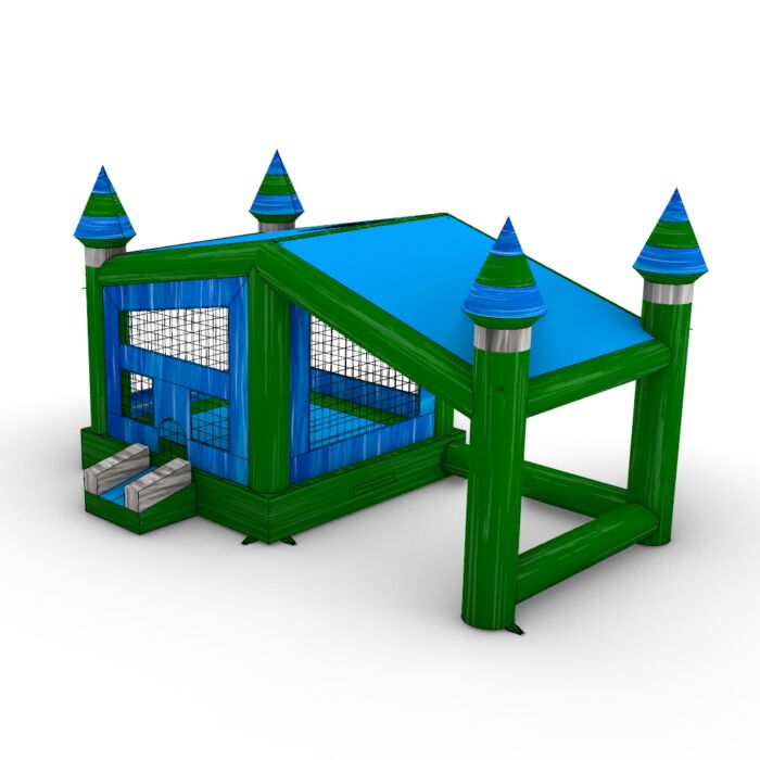 Green Gush Canopy Bounce House For Sale 2