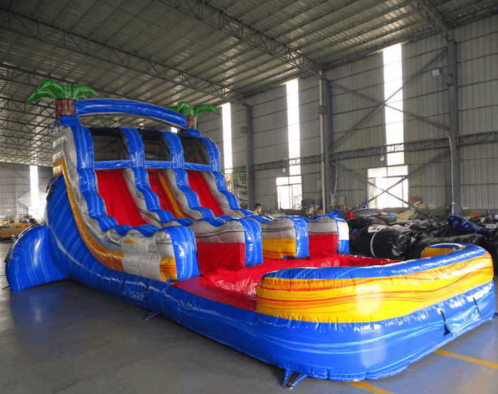 15' Rip Curl Palm Top Center Climb Water Slide For Sale