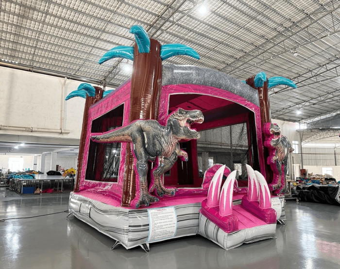 Pink Dino Bounce House For Sale 2