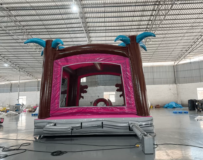 Pink Dino Bounce House For Sale 4 » BounceWave Inflatable Sales