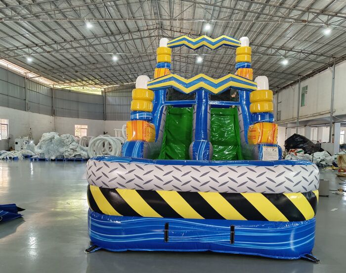 Radioactive Run 62ft wetdry 2 piece obstacle 2023031816 2023031809 4 » BounceWave Inflatable Sales