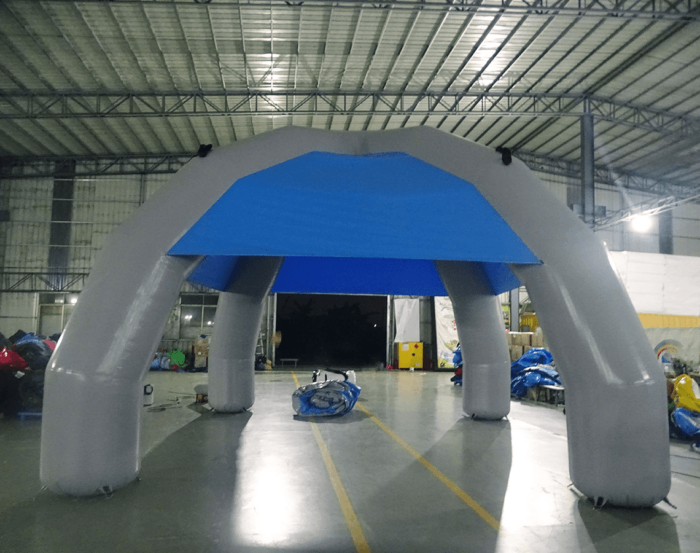 Spider Tent Gray Legs Blue Top 2 compress » BounceWave Inflatable Sales