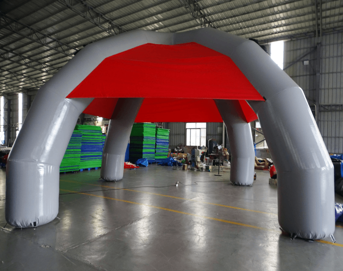 Spider Tent Grey Legs Red Top 2 compress » BounceWave Inflatable Sales