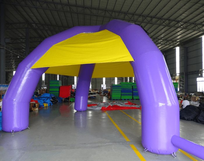 Inflatable Spider Tent For Sale Purple Legs Yellow Top