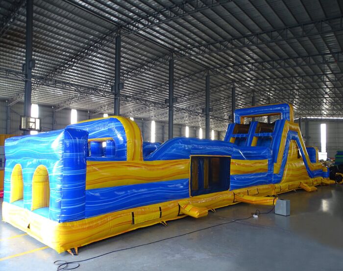 62 FT 2 piece obstacles Lava Falls with pool bumper 2023031530 2023031523 8 2 » BounceWave Inflatable Sales