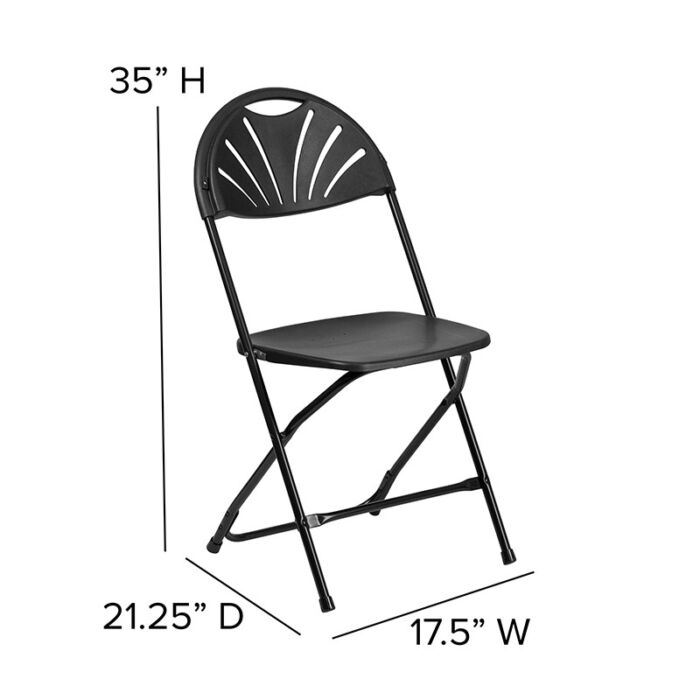 Black Fan Back Chairs For Sale » BounceWave Inflatable Sales